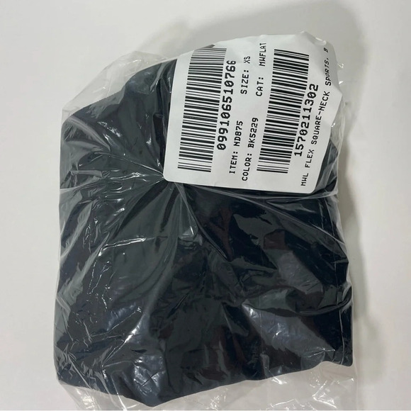 NWOT Madewell MWL Flex Square Neck Sports Bra Black ND875 - Picture 3 of 8